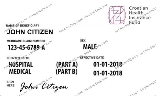 Croatia health insurance card